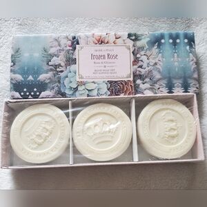 NIB Frozen Rose Made In Italy Hand Soap Set